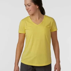 Flash Sale 🌟 Stio Women's Divide V-Neck SS ⭐ -Stio Sales Shop W Divide Vneck SS Dazzling Sunflower 1