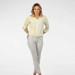 Best Pirce 👍 Stio Women's Emery Shirt LS ⌛ -Stio Sales Shop W Emery Shirt LS Lemonade Check 1