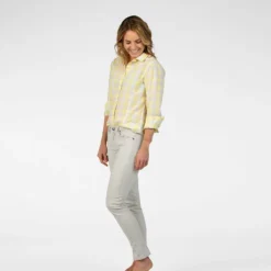 Best Pirce 👍 Stio Women's Emery Shirt LS ⌛ -Stio Sales Shop W Emery Shirt LS Lemonade Check 3