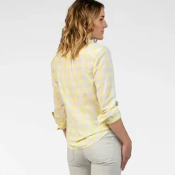 Best Pirce 👍 Stio Women's Emery Shirt LS ⌛ -Stio Sales Shop W Emery Shirt LS Lemonade Check 5