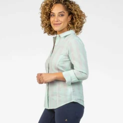 Best Pirce 👍 Stio Women's Emery Shirt LS ⌛ -Stio Sales Shop W Emery Shirt LS Polished Ice Check 2