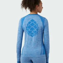 Outlet ✨ Stio Women's Basis® Seamless Tech Crew 😀 -Stio Sales Shop W Full Range Seamless Crew Wind River Blue Heather 3