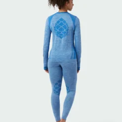 Outlet ✨ Stio Women's Basis® Seamless Tech Crew 😀 -Stio Sales Shop W Full Range Seamless Crew Wind River Blue Heather 5