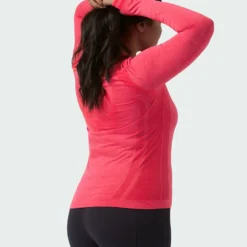 Outlet ✨ Stio Women's Basis® Seamless Tech Crew 😀 -Stio Sales Shop W Full Range Tech Crew Pink Elation Alt 3
