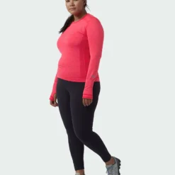 Outlet ✨ Stio Women's Basis® Seamless Tech Crew 😀 -Stio Sales Shop W Full Range Tech Crew Pink Elation Alt 4