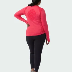 Outlet ✨ Stio Women's Basis® Seamless Tech Crew 😀 -Stio Sales Shop W Full Range Tech Crew Pink Elation Alt 5
