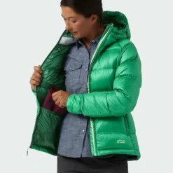 Buy 😉 Stio Women's Hometown Down Hooded Jacket 🧨 -Stio Sales Shop W Hometown Down Hooded Jacket Greenery 2