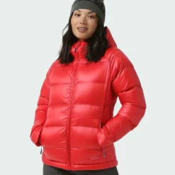 Buy 😉 Stio Women's Hometown Down Hooded Jacket 🧨 -Stio Sales Shop W Hometown Down Hooded Jacket Risk Red 1