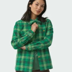 New ✔️ Stio Women's Hutkeeper Flannel Shirt ✔️ 38 New ✔️ Stio Women's Hutkeeper Flannel Shirt ✔️ -Stio Sales Shop W Hutkeeper Flannel Shirt Herbage Plaid 2