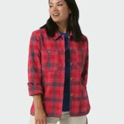 New ✔️ Stio Women's Hutkeeper Flannel Shirt ✔️ 32 New ✔️ Stio Women's Hutkeeper Flannel Shirt ✔️ -Stio Sales Shop W Hutkeeper Flannel Shirt Pink Elation Plaid 1
