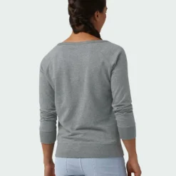 Outlet 😉 Stio Women's Pinecone Ripple Crewneck 🛒 -Stio Sales Shop W Pinecone Ripple Crewneck Charcoal Heather 2