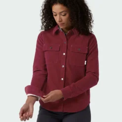 Promo 🤩 Stio Women's Saratoga Cord 🌟 Shirt ⌛ -Stio Sales Shop W Saratoga Cord Shirt Roasted Beet 3