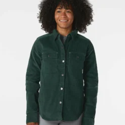 Promo 🤩 Stio Women's Saratoga Cord 🌟 Shirt ⌛ -Stio Sales Shop W Saratoga Cord Shirt Treeline Green 1