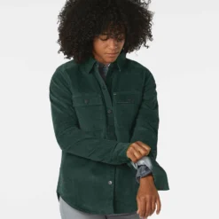 Promo 🤩 Stio Women's Saratoga Cord 🌟 Shirt ⌛ -Stio Sales Shop W Saratoga Cord Shirt Treeline Green 2