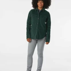 Promo 🤩 Stio Women's Saratoga Cord 🌟 Shirt ⌛ -Stio Sales Shop W Saratoga Cord Shirt Treeline Green 4