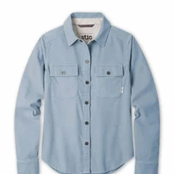 Promo 🤩 Stio Women's Saratoga Cord 🌟 Shirt ⌛ -Stio Sales Shop W Saratoga Cord Shirt Wind River Blue