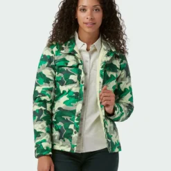 Coupon 🎉 Stio Women's Skycrest Insulated Snap Shirt 👏 -Stio Sales Shop W Skycrest Snap Shirt Honey Dew Camo 1