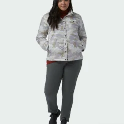 Coupon 🎉 Stio Women's Skycrest Insulated Snap Shirt 👏 -Stio Sales Shop W Skycrest Snap Shirt Powder Fox Camo Alt 4