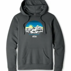 Cheap 🌟 Stio Women's Teton Sunset Hoodie ❤️ -Stio Sales Shop W Teton Sunset Sweatshirt Charcoal Heather