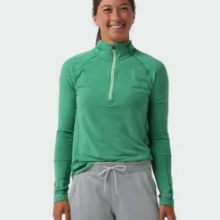 Coupon 🎁 Stio Women's Tipton Tech Half Zip 🛒 -Stio Sales Shop W Tipton Tech Half Zip Greenery Heather 1