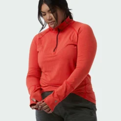 Coupon 🎁 Stio Women's Tipton Tech Half Zip 🛒 -Stio Sales Shop W Tipton Tech Half Zip Risk Red Alt 3