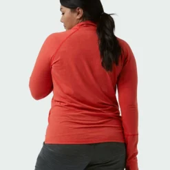 Coupon 🎁 Stio Women's Tipton Tech Half Zip 🛒 -Stio Sales Shop W Tipton Tech Half Zip Risk Red Alt 4