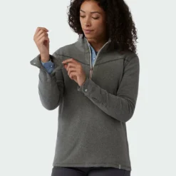 Budget 🎉 Stio Women's Turpin Fleece Half Zip ✨ -Stio Sales Shop W Turpin Fleece Half Zip Tap Shoe Heather 3
