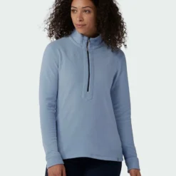 Budget 🎉 Stio Women's Turpin Fleece Half Zip ✨ -Stio Sales Shop W Turpin Fleece Half Zip Wind River Blue Heather 1
